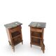 Tables de chevet italiennes en placage d'acajou avec de splendides