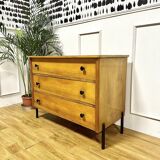 Vintage chest of drawers feet black metal