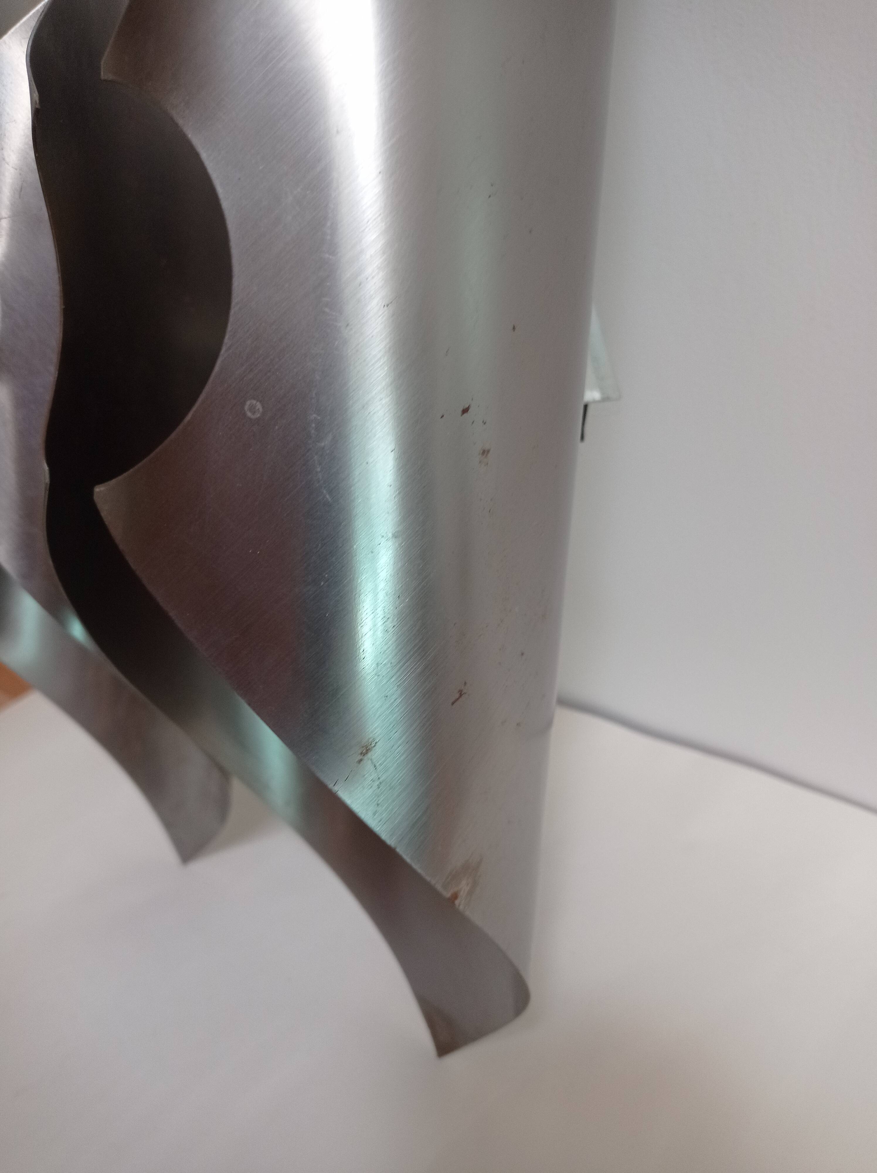 Brushed steel wall lamps 1970