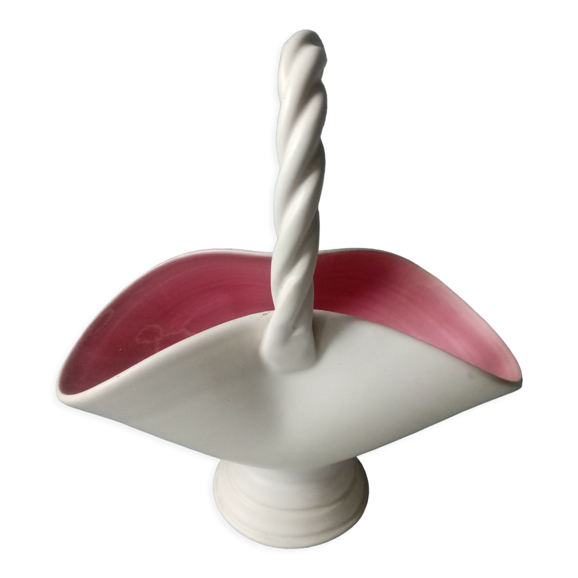 Enamelled tile basket of the 60s