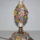 Lamp or night light bronze and ceramic glazed flowers