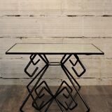 Low mirror & metal years 60 table