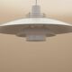 Lyfa pendant lamp from the 1970s, white metal shade, Denmark