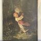oil on panel, Red Riding Hood, unsigned, quite old-fashioned