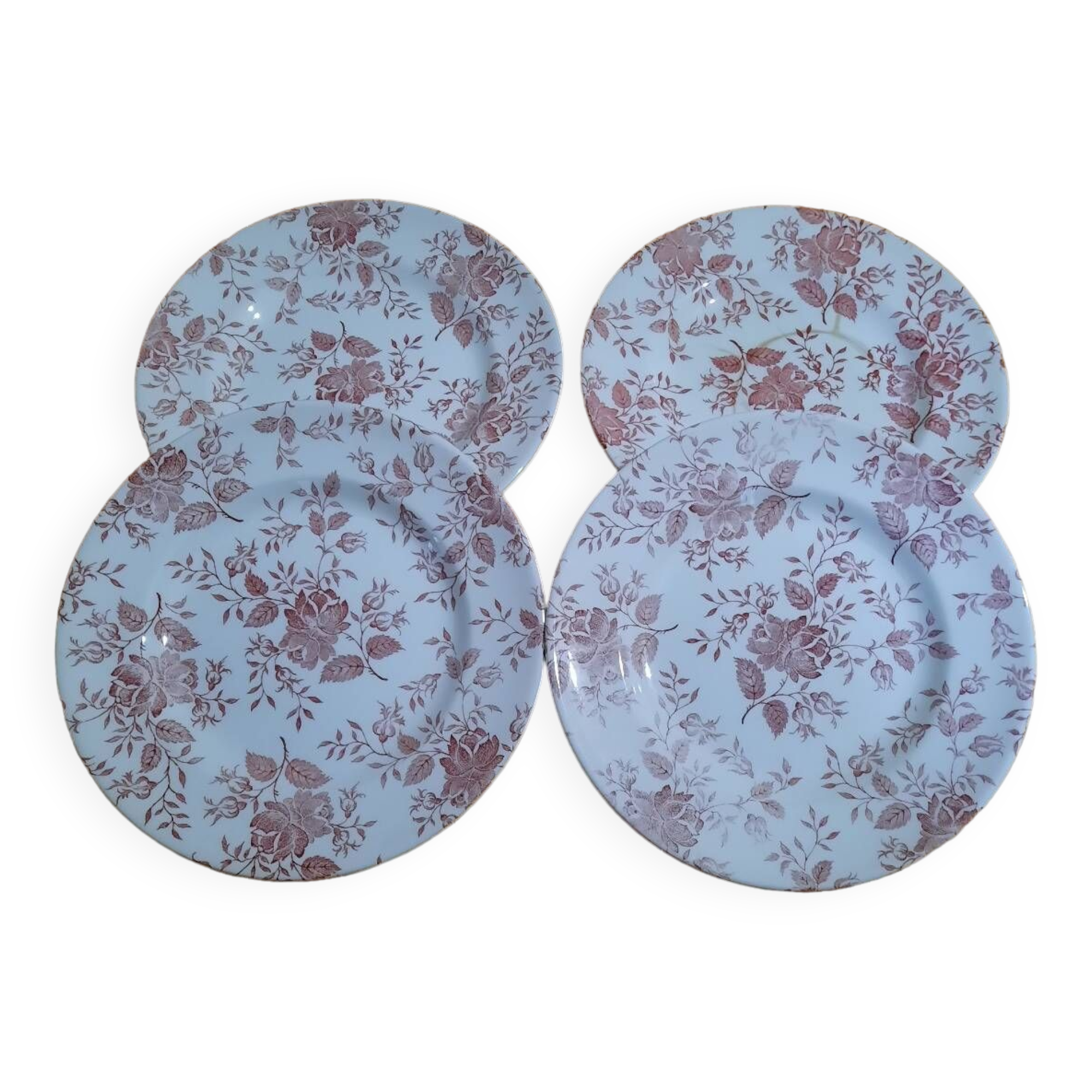 Vintage flower plates