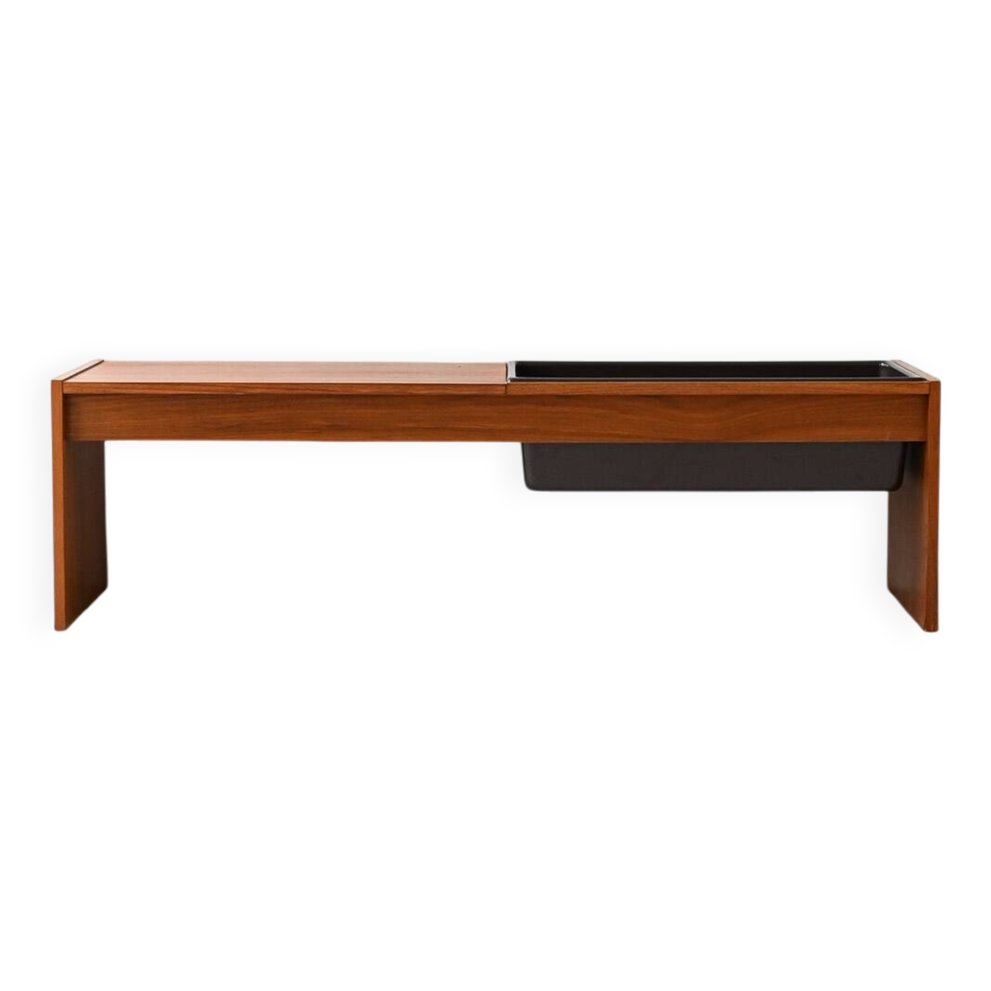 Table basse, jardinière scandinave en teck, années 1960