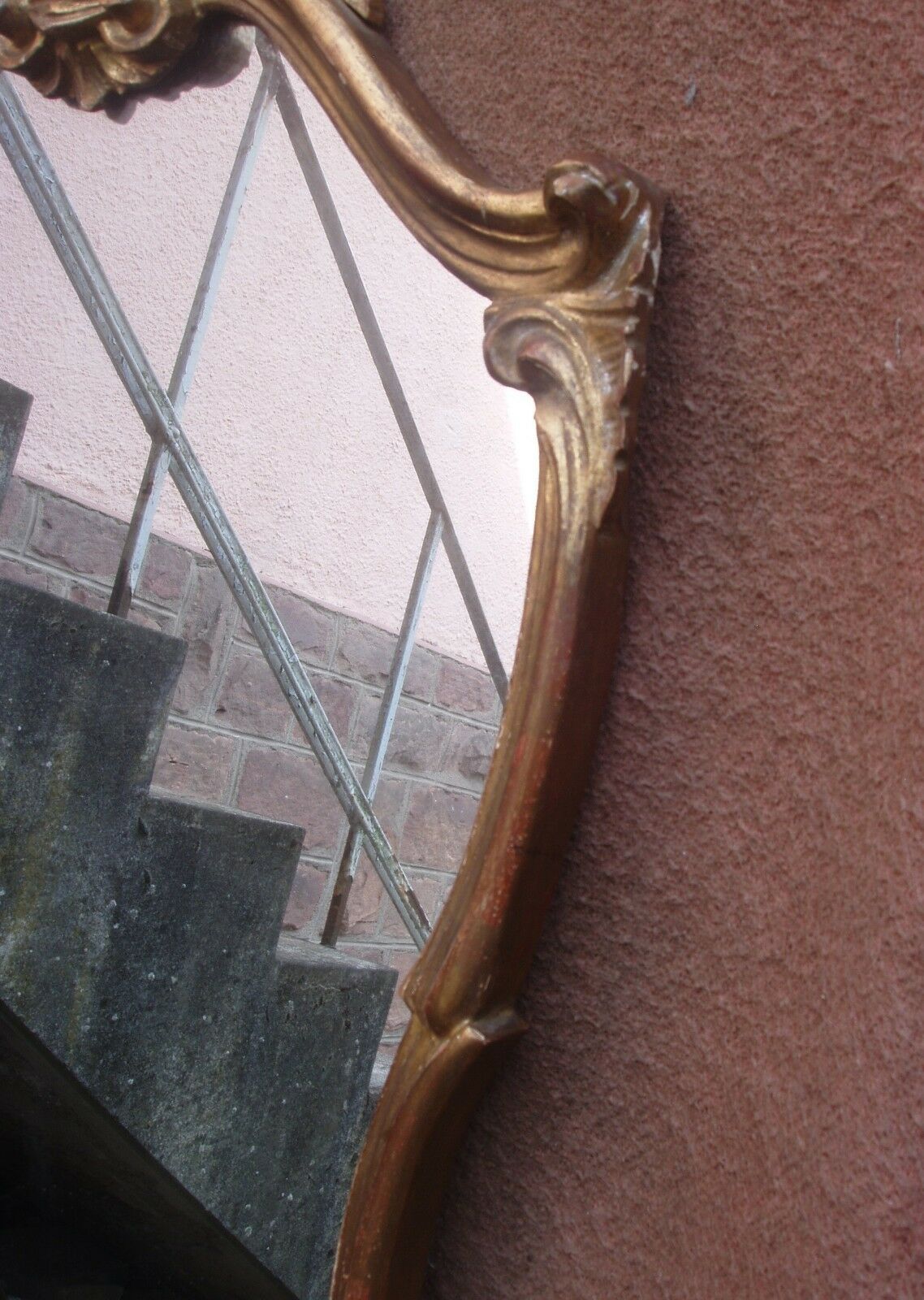 Louis XV-style golden mirror