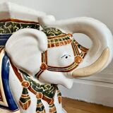 Vintage plant holder ceramic elephant