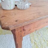 Low wooden farmhouse table - old
