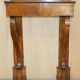 Pair of restored antique consoles from around 1815 in walnut, Regency style with mirror.