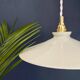 Vintage white opaline pendant light