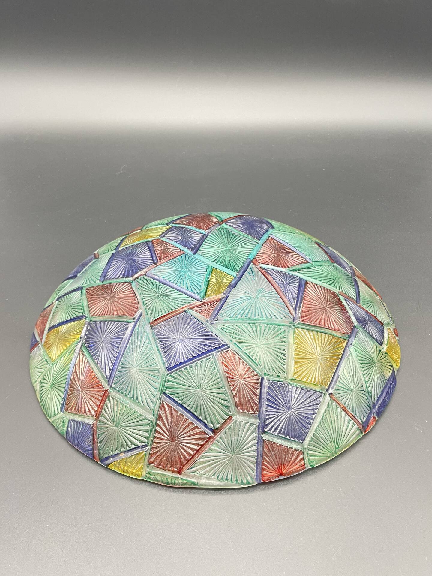 Large multicoloured vintage bowl Marc Aurel – Nachtmann, Memphis style