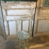 Patinated metal industrial stool