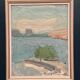 Original Swedish Oil on Canvas – "Coastal Landscape" by Erik Birger Gustavsson – Signed – Dated 1981 – Vintage and Framed – 41 × 33 cm (16.1 × 13 inches)