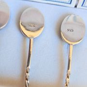 Box of 6 Solid Silver 925 Spoons & Lapis Lazuli - Morita Gil Chil