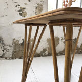 Vintage rattan meal table