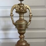 Antique Large Cassolette Lamp Empire Greek Roman Gilded Wood 19th Century 60