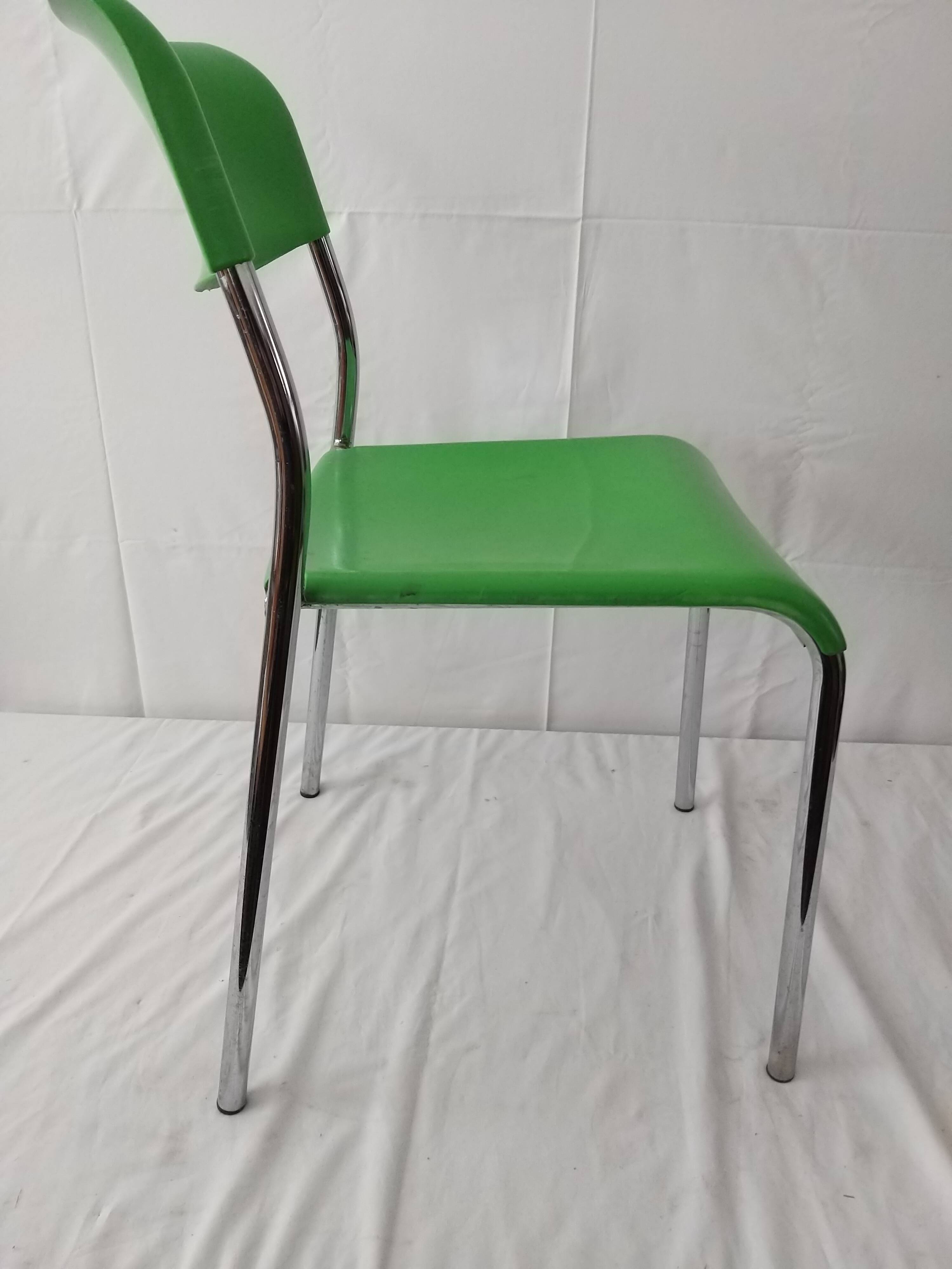 6 vintage MULLCA Green Apple chairs