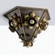 Lampe de plafond en laiton floral dans le style de Hans Kögl, Allemagne, années 1970.