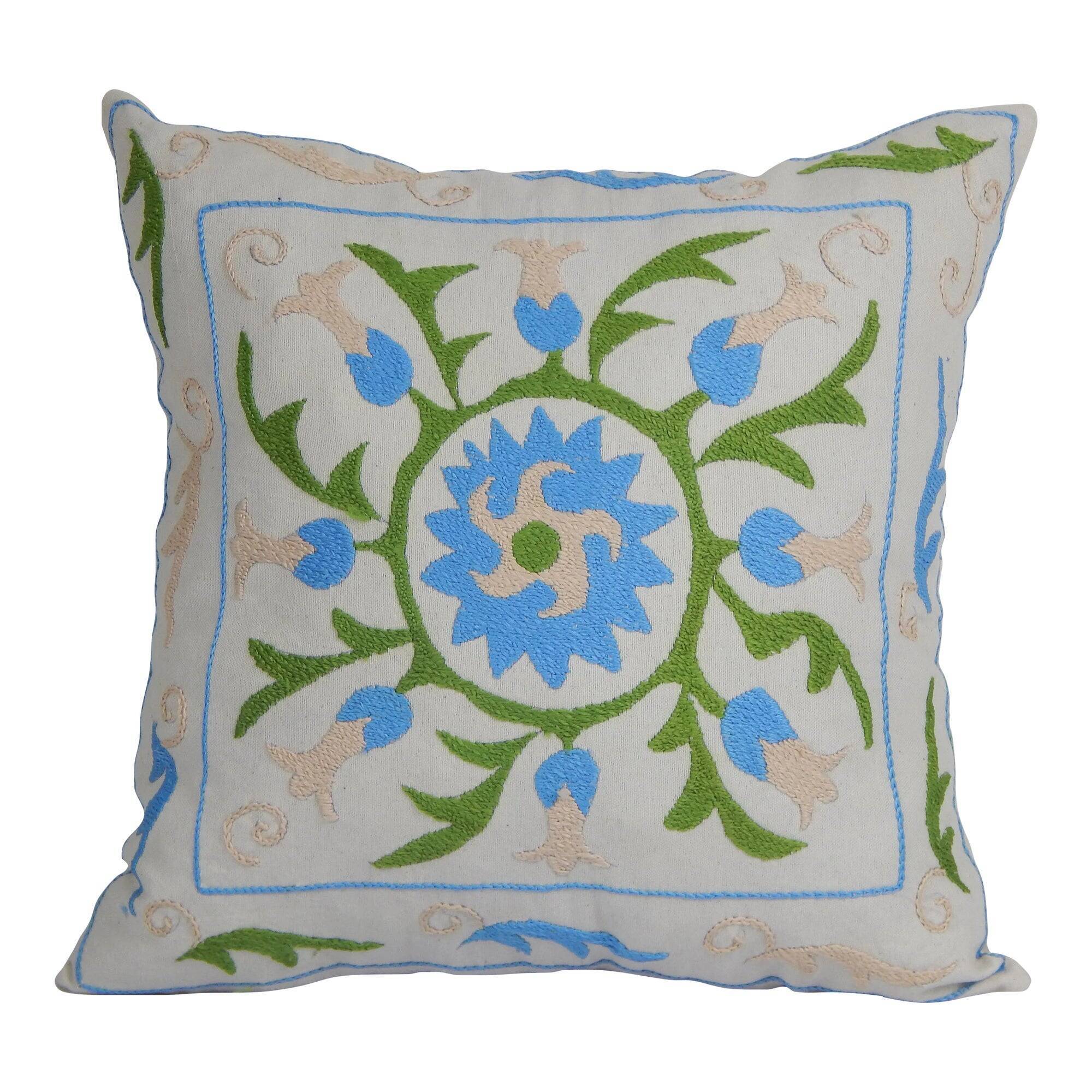 Vintage embroidered cushion cover 41x41 cm