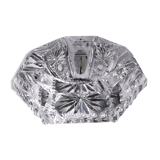 Empty pocket/Ashtray octagonal shape Diamond in finely cut Bohemian crystal, vintage