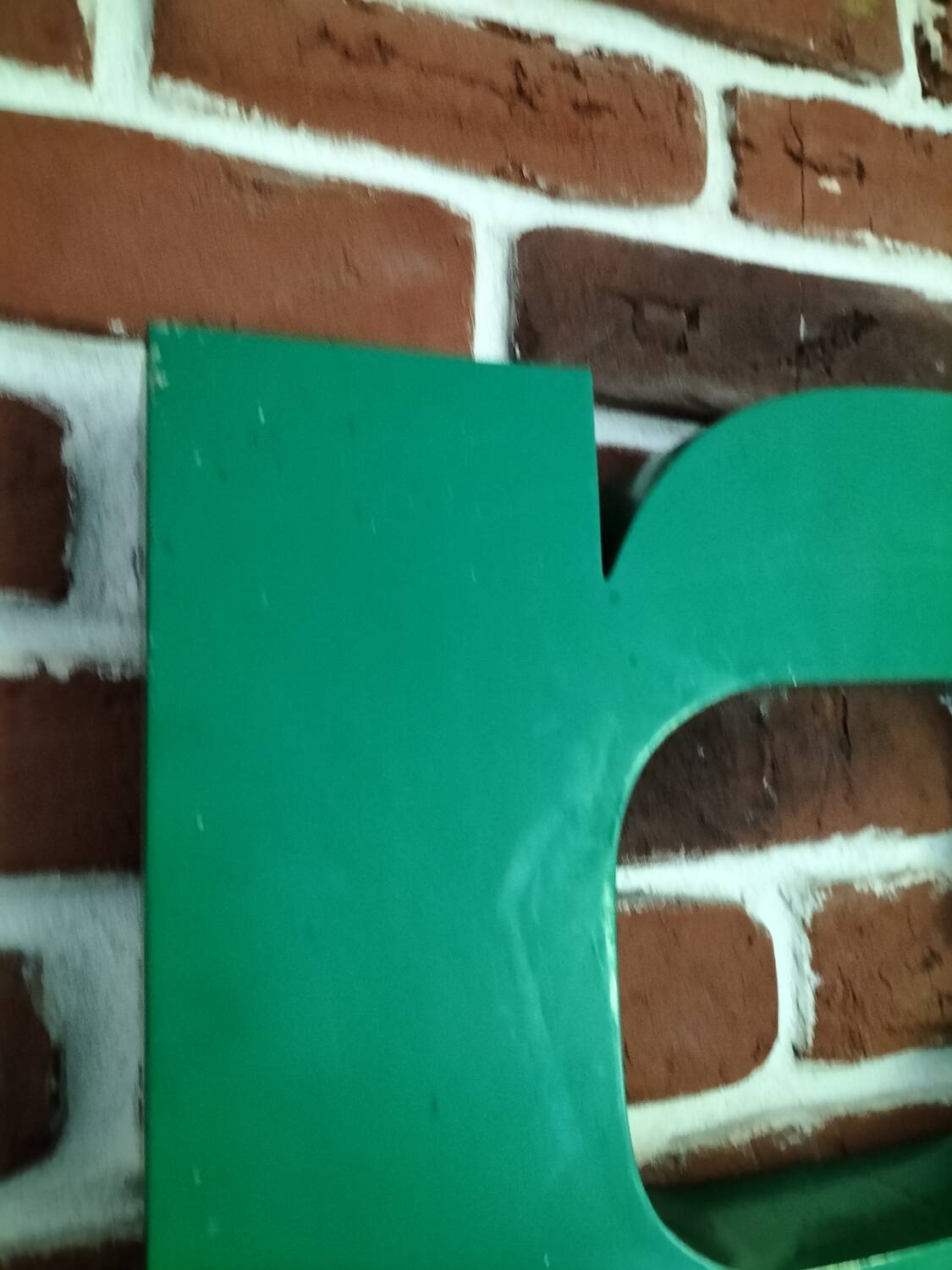 Metal letter P