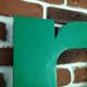 Metal letter P