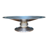 Large silver-plated metal bowl/centerpiece by Christofle, Art Deco style - 33 cm
