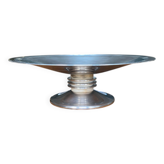 Grande coupe / centre de table métal argenté Christofle Art Déco - 33 cm