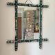 Miroir ancien en bois formant bambou