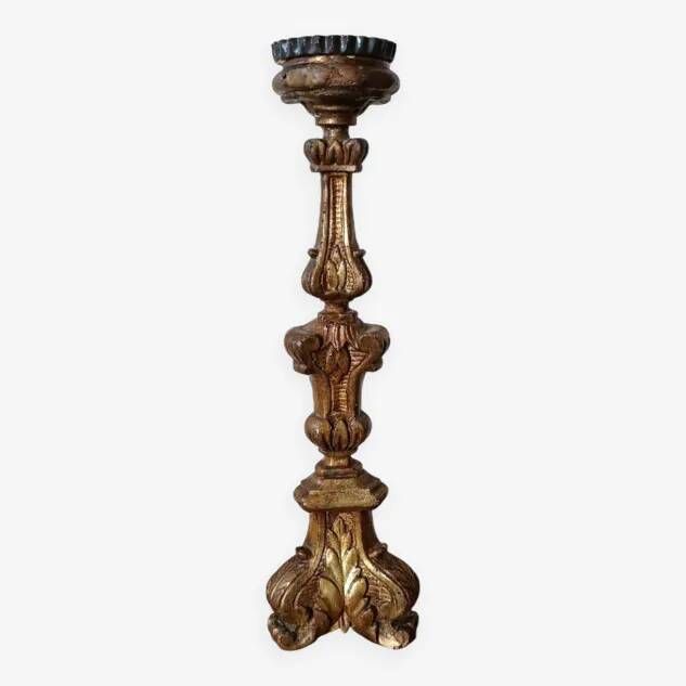 Antique gilded wooden candlestick Louis XIV - XVIII century