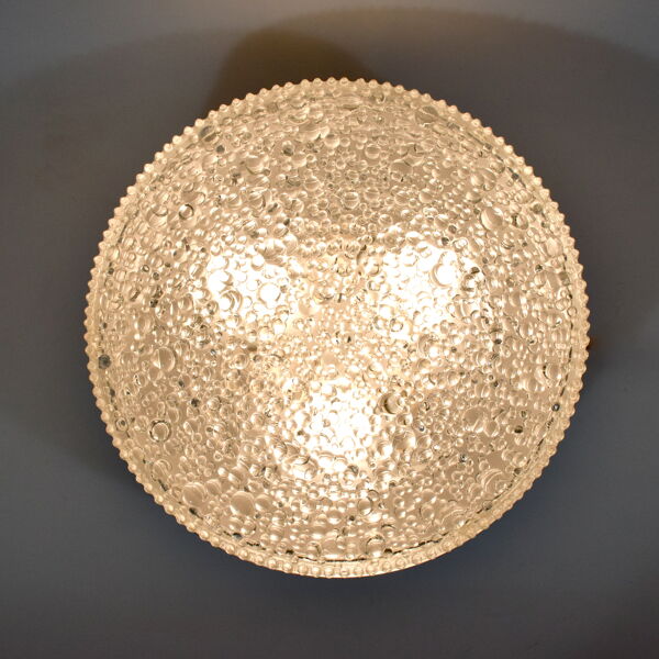 Plafonnier en verre à bulles par Staff 1960-70 prix IF Design Awards en 1964