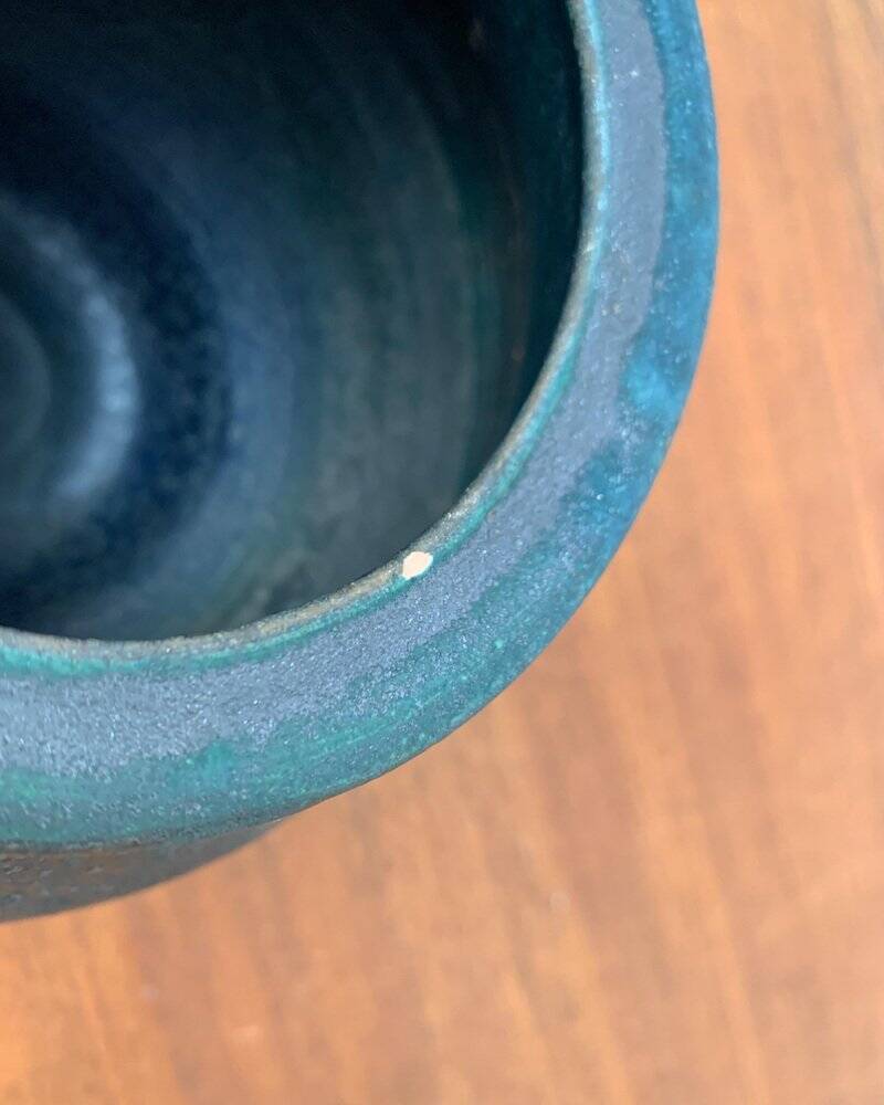 Danish studio pottery vase from the mid-century, 1960s.