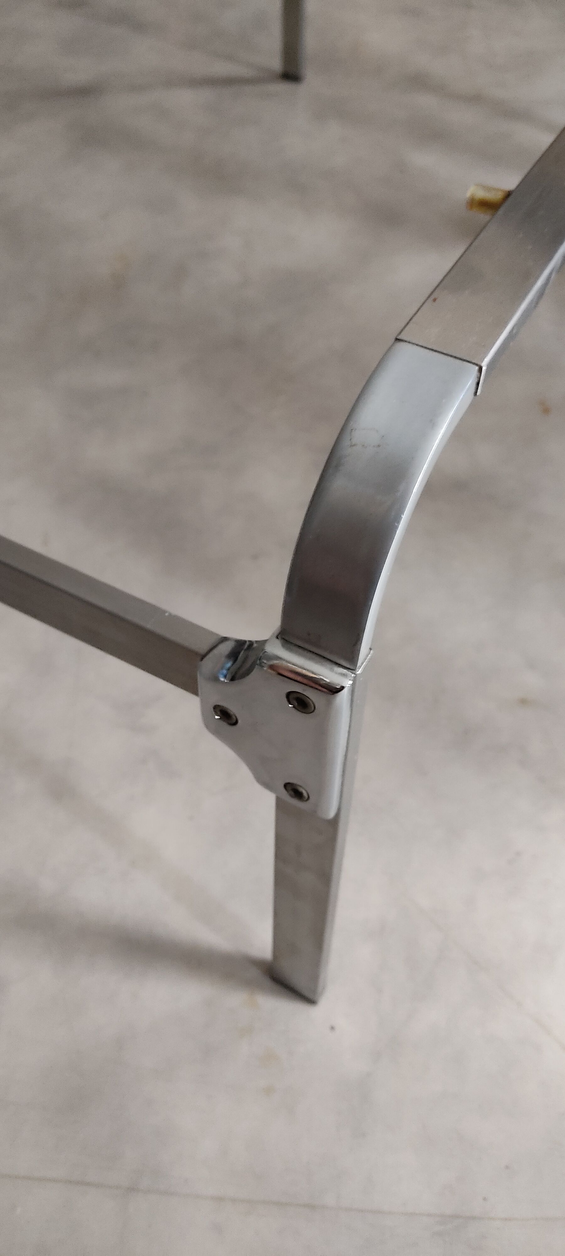 Vintage coffee table 1970 aluminium