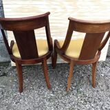 Pair of style restoration gondola chairs in mahogany XXth
