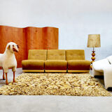 Vintage design carpet rug '70's tiger'