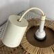 Natural woven wicker flower suspension