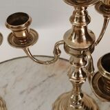 Pair of candelabras, brass candle holders