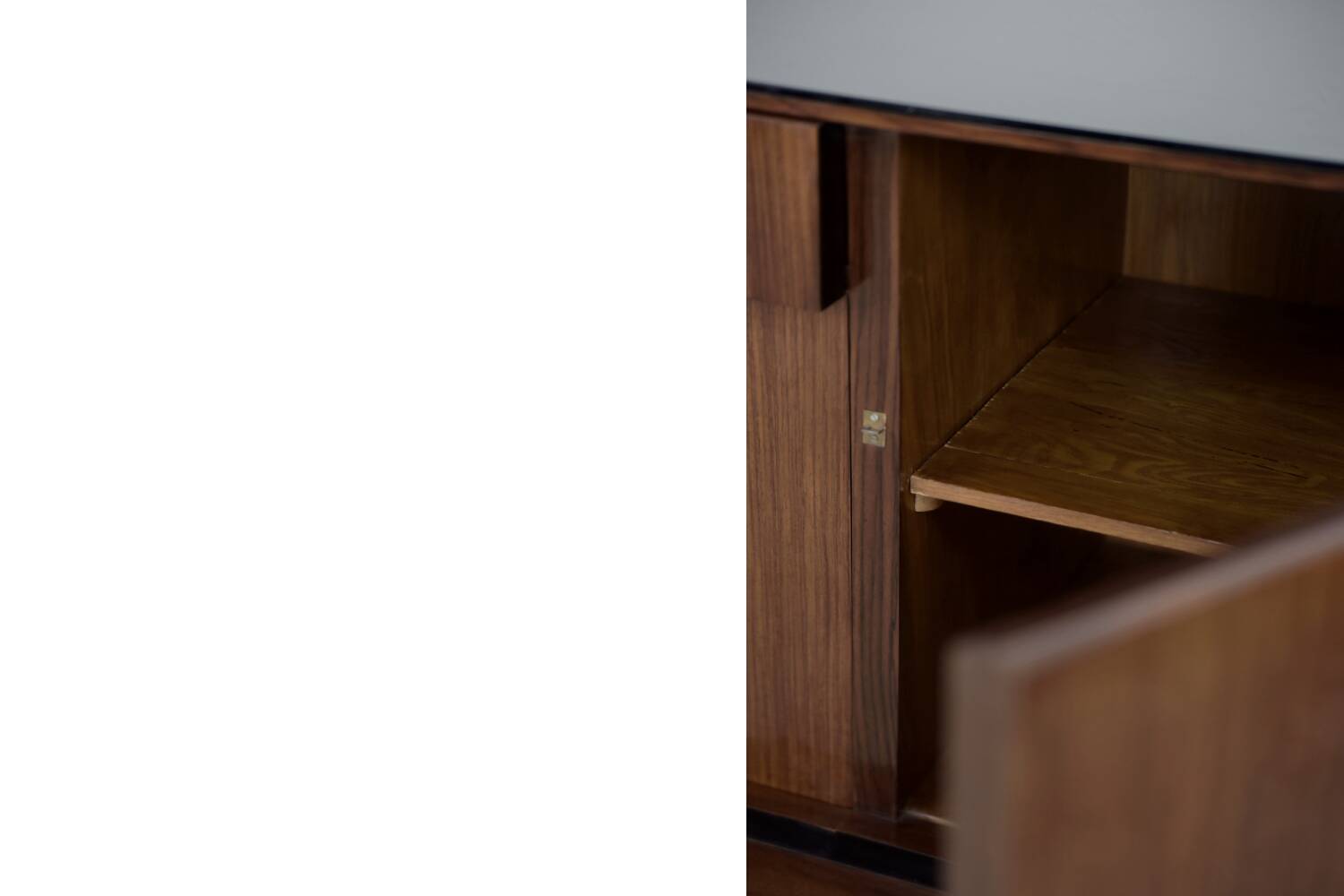 Vintage Rare Large French Art Deco Walnut Sideboard, 1920s