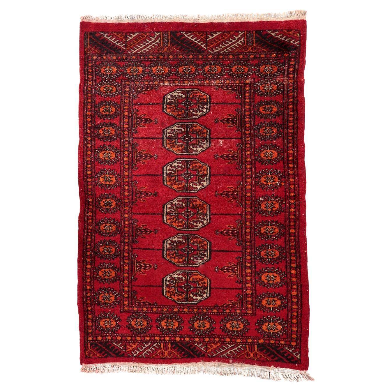 Vintage 1940s Uzbek Bukhara rug 82cm x 122cm - 1C1257