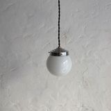 Lot 2 opaline hanging lamps