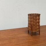 Mid-century Swedish wood veneer table lamp from Vamhus, 1960s.