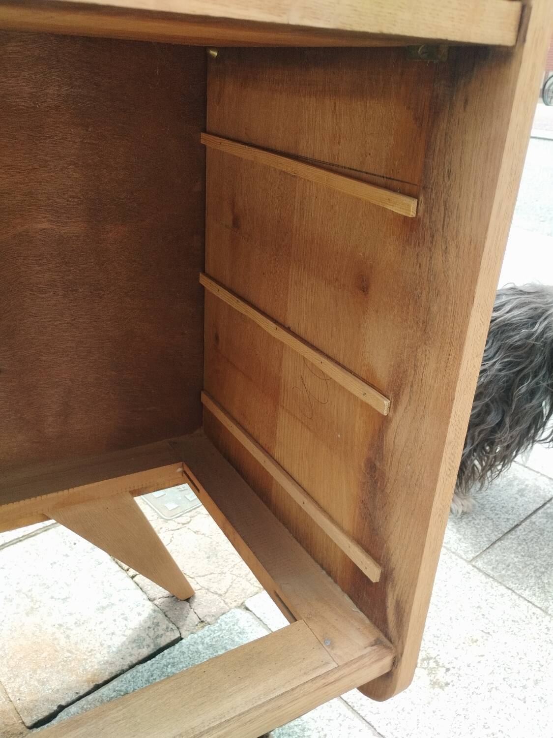 Secrétaire commode ancien vintage pieds compas