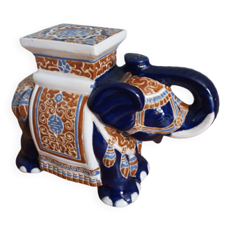 Ceramic elephant, signed