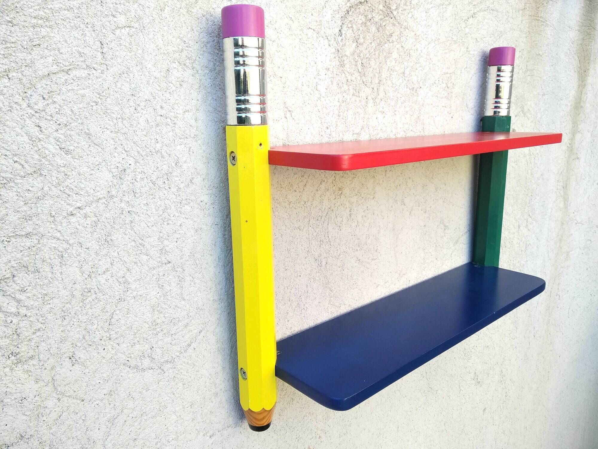 Small wall shelf for pencils Pierre Sala Clairefontaine collection 1980