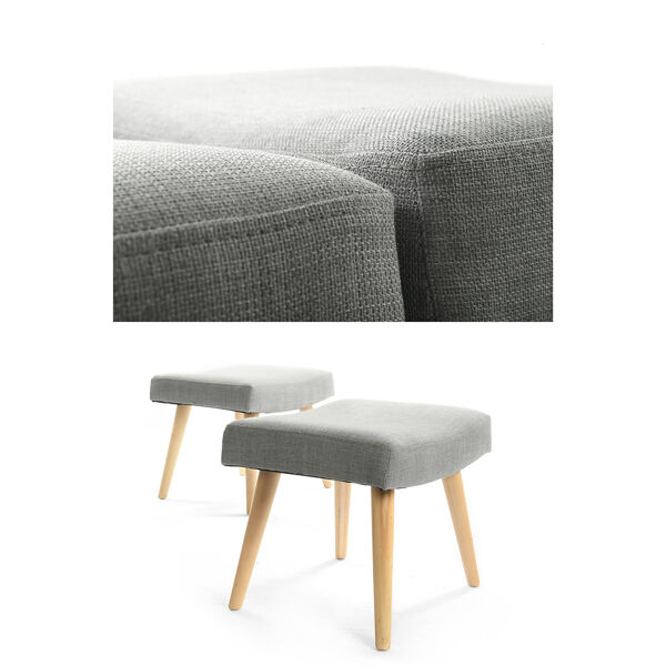 Paire de tabourets style scandinave gris du plateau de “Je t’aime etc..”