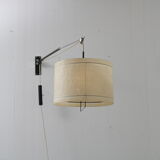 1950s extendible wall lamp with fiberglass shade, Italy