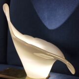 Vintage tulip white lampshade in blown glass Murano