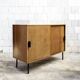 Credenza in legno e ferro Leonardo Fiori per ISA Bergamo Italia Anni '50