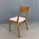 Alfred Christensen Danish oak "Boomerang" chairs set of 6 boucle fabric